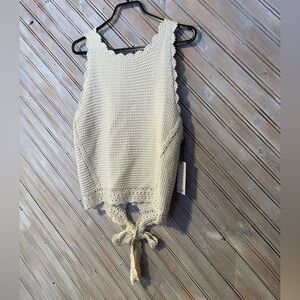 Dex Cream Crochet Tank Top